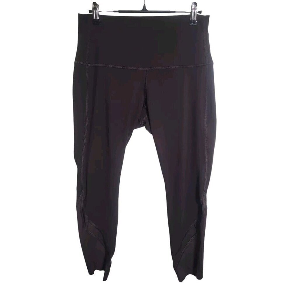 Lululemon Pants Womens 10 Wunder Under High Rise Crop Yoga Athleisure Gym W6BF1S